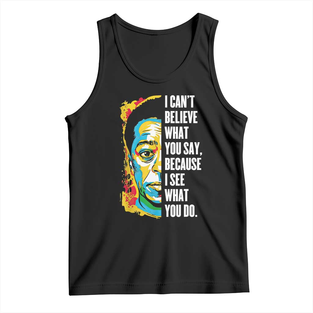 James Baldwin Graffiti Art Tank Top Juneteenth Black History Month TS01 Black Print Your Wear