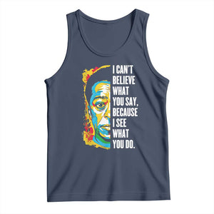 James Baldwin Graffiti Art Tank Top Juneteenth Black History Month TS01 Navy Print Your Wear