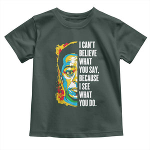 James Baldwin Graffiti Art Toddler T Shirt Juneteenth Black History Month TS01 Dark Forest Green Print Your Wear