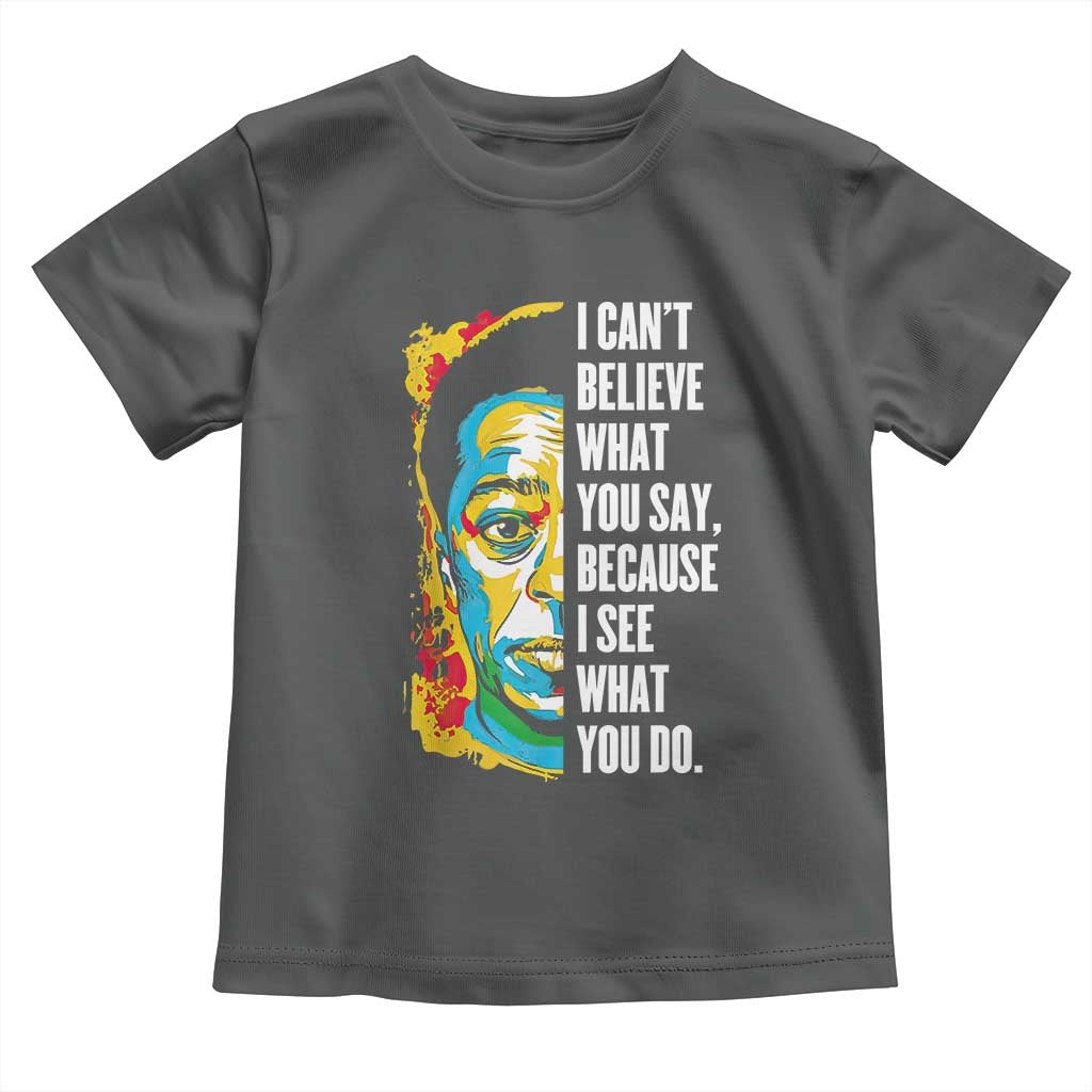 James Baldwin Graffiti Art Toddler T Shirt Juneteenth Black History Month TS01 Dark Heather Print Your Wear