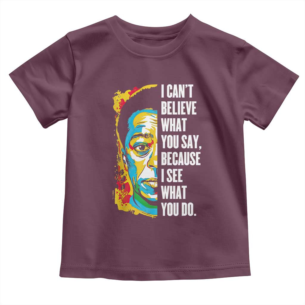 James Baldwin Graffiti Art Toddler T Shirt Juneteenth Black History Month TS01 Maroon Print Your Wear