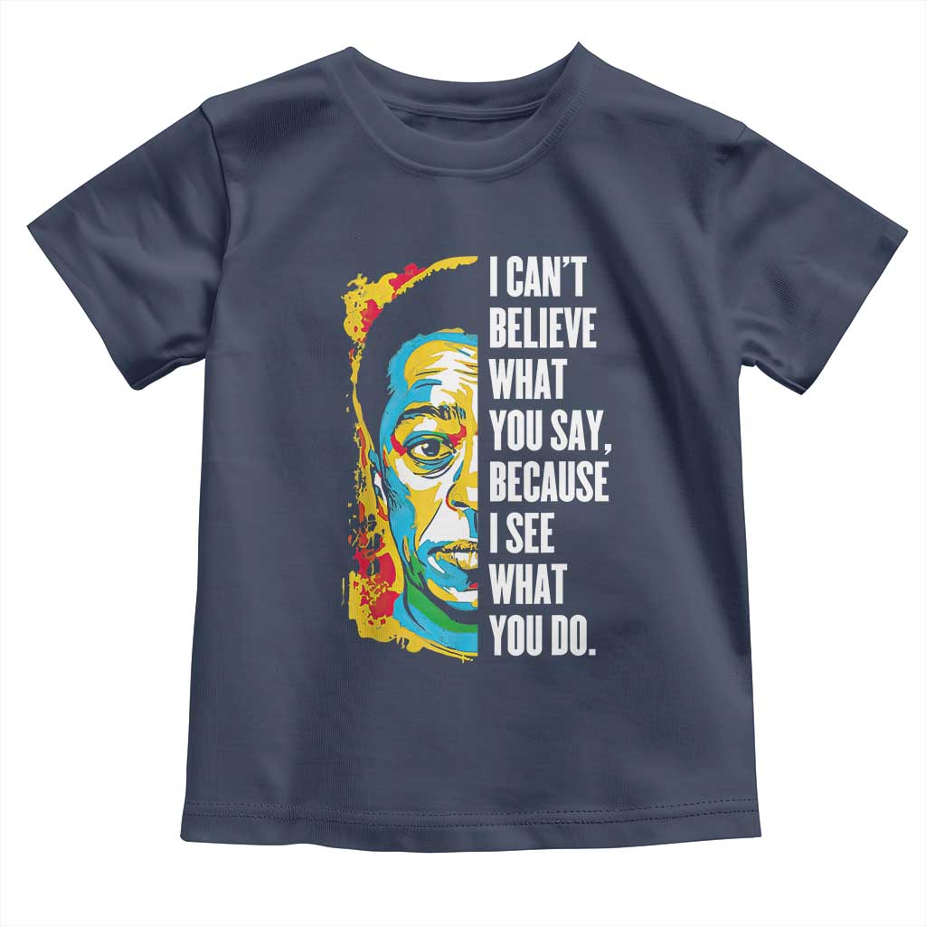 James Baldwin Graffiti Art Toddler T Shirt Juneteenth Black History Month TS01 Navy Print Your Wear