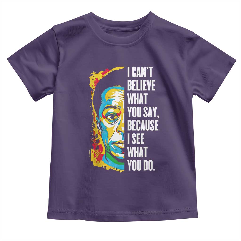 James Baldwin Graffiti Art Toddler T Shirt Juneteenth Black History Month TS01 Purple Print Your Wear