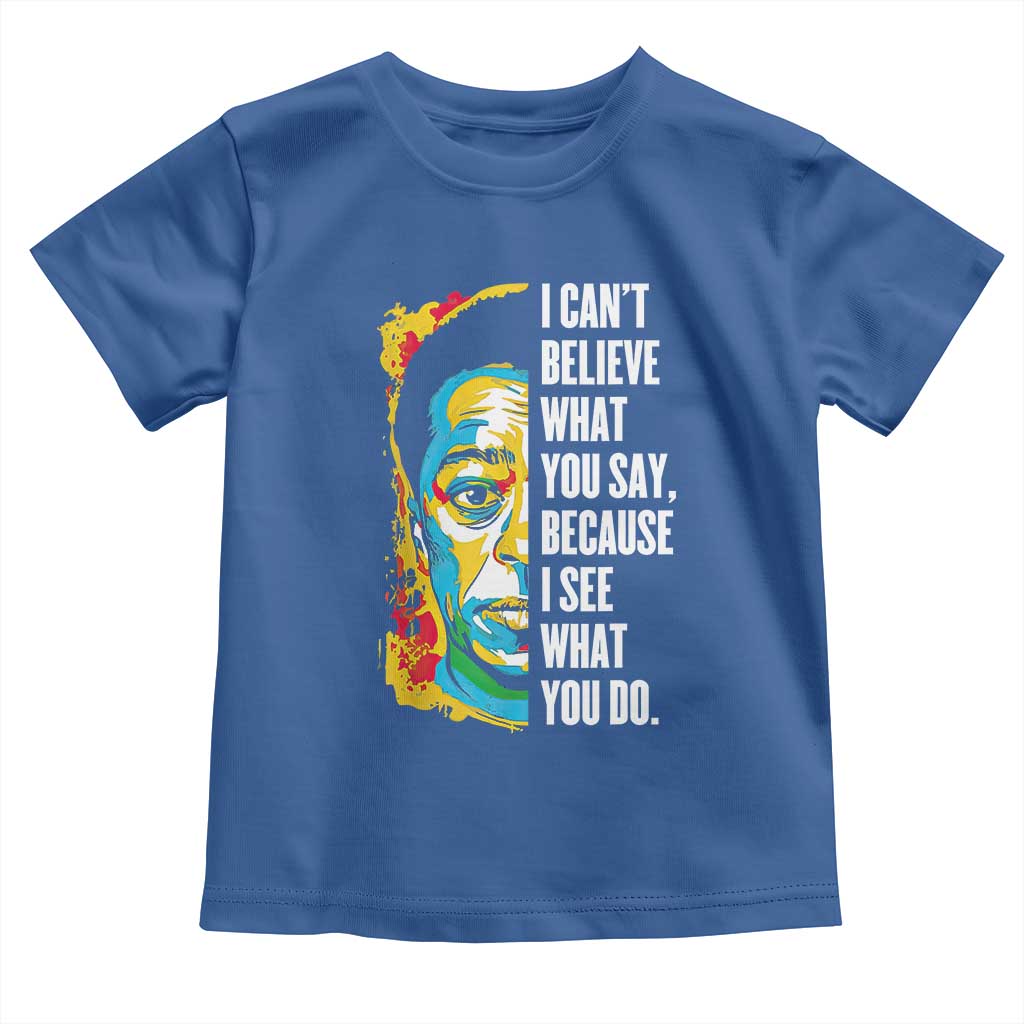 James Baldwin Graffiti Art Toddler T Shirt Juneteenth Black History Month TS01 Royal Blue Print Your Wear