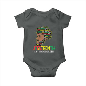 Juneteenth 1865 King Baby Onesie June 19th Black Freedom African American History TS01 Dark Heather Print Your Wear
