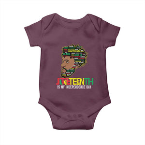 Juneteenth 1865 King Baby Onesie June 19th Black Freedom African American History TS01 Maroon Print Your Wear