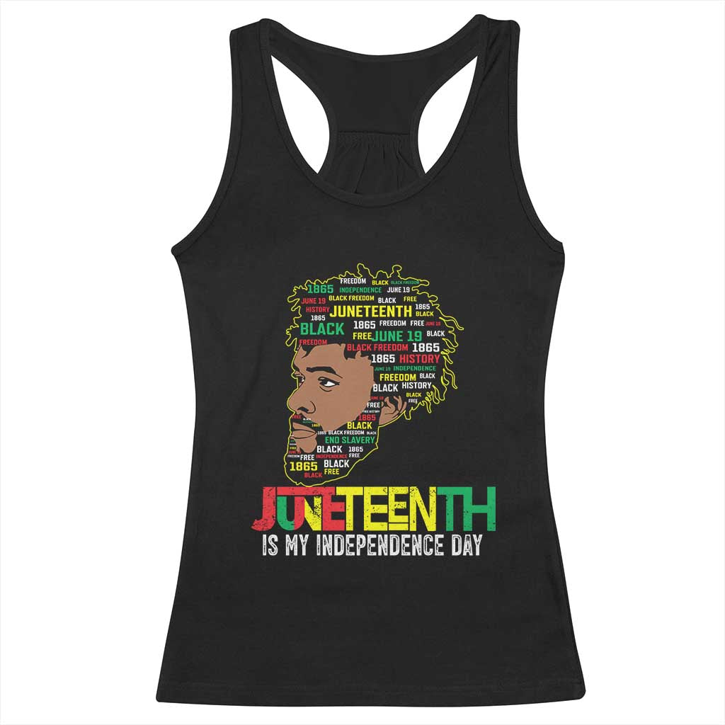 Juneteenth 1865 King Racerback Tank Top June 19th Black Freedom African American History TS01 Black Print Your Wear