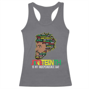 Juneteenth 1865 King Racerback Tank Top June 19th Black Freedom African American History TS01 Charcoal Print Your Wear