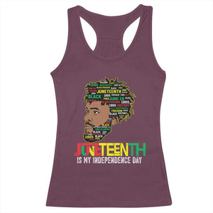 Juneteenth 1865 King Racerback Tank Top June 19th Black Freedom African American History TS01 Maroon Print Your Wear