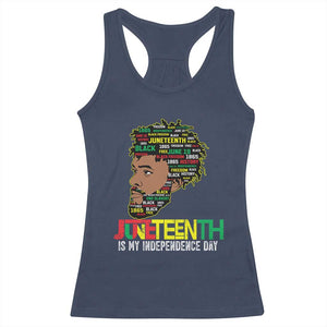 Juneteenth 1865 King Racerback Tank Top June 19th Black Freedom African American History TS01 Navy Print Your Wear