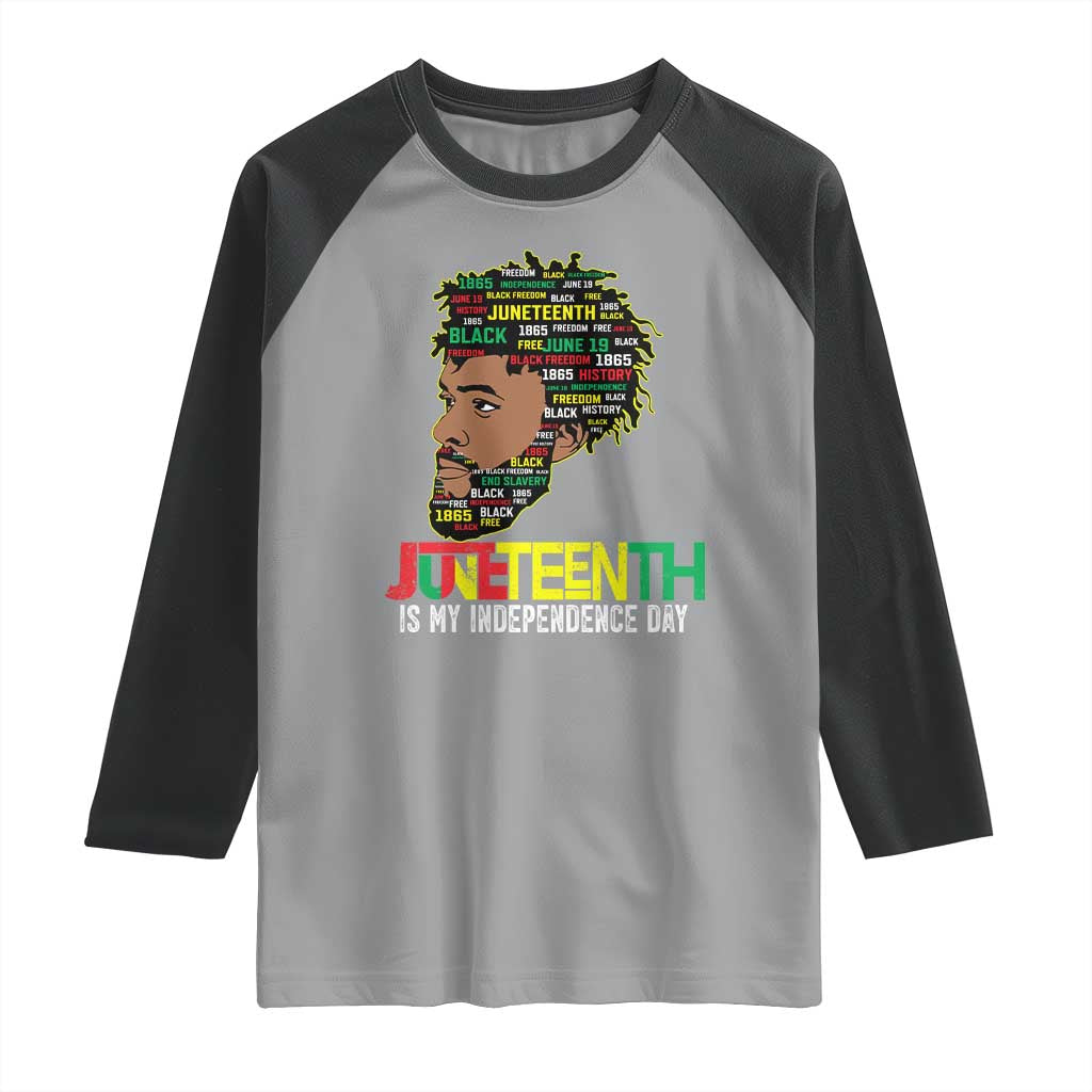 Juneteenth 1865 King Raglan Shirt June 19th Black Freedom African American History TS01 Sport Gray Black Print Your Wear