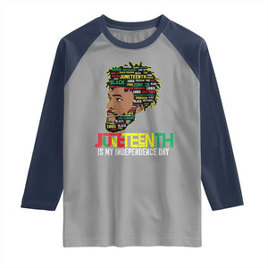Juneteenth 1865 King Raglan Shirt June 19th Black Freedom African American History TS01 Sport Gray Navy Print Your Wear