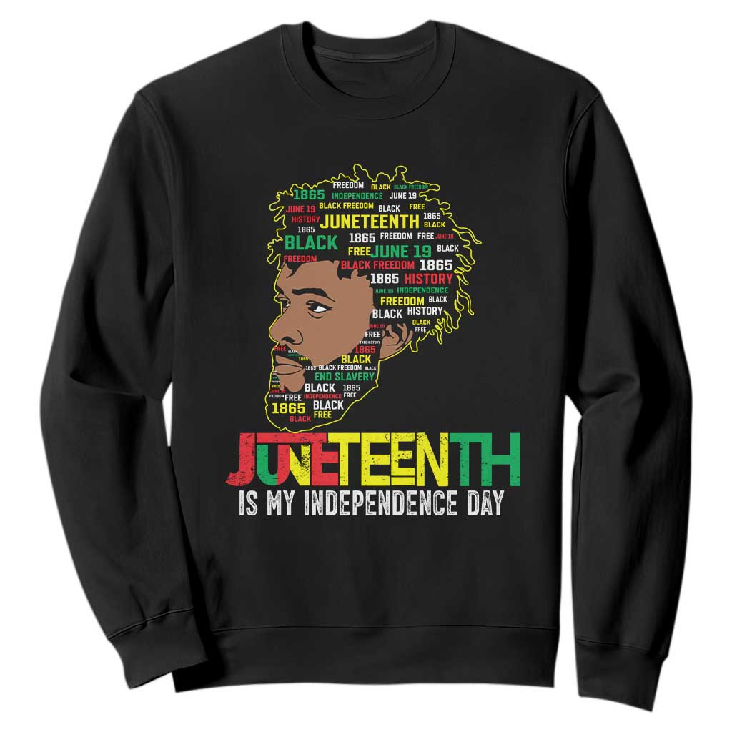 Juneteenth Celebrating Black Freedom African American 1865 Sweatshirt TS01 Black Printyourwear