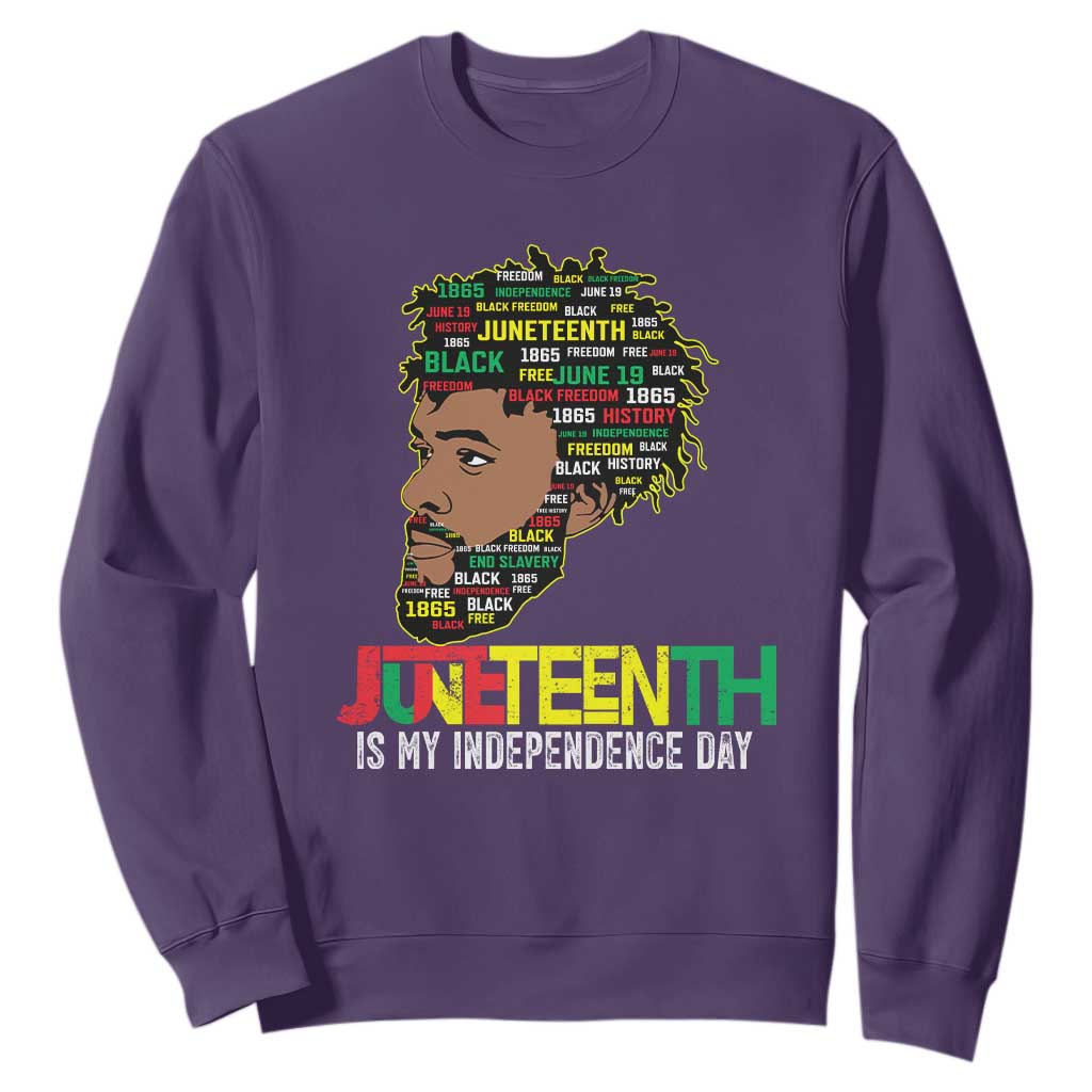 Juneteenth Celebrating Black Freedom African American 1865 Sweatshirt TS01 Purple Printyourwear