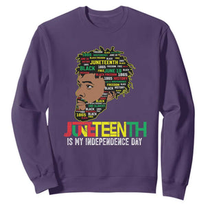 Juneteenth Celebrating Black Freedom African American 1865 Sweatshirt TS01 Purple Printyourwear