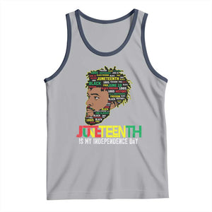 Juneteenth 1865 King Tank Top June 19th Black Freedom African American History TS01 Athletic Heather Navy Print Your Wear