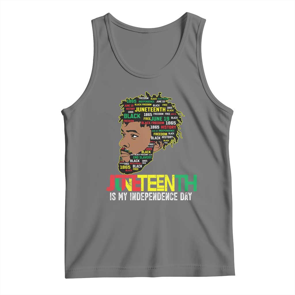 Juneteenth 1865 King Tank Top June 19th Black Freedom African American History TS01 Black Heather Print Your Wear