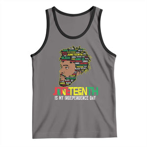 Juneteenth 1865 King Tank Top June 19th Black Freedom African American History TS01 Deep Heather Black Print Your Wear