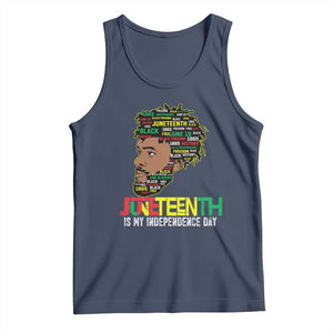 Juneteenth 1865 King Tank Top June 19th Black Freedom African American History TS01 Navy Print Your Wear