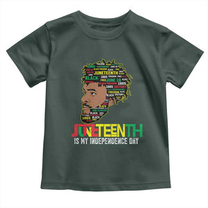 Juneteenth 1865 King Toddler T Shirt June 19th Black Freedom African American History TS01 Dark Forest Green Print Your Wear