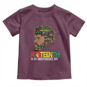 Juneteenth 1865 King Toddler T Shirt June 19th Black Freedom African American History TS01 Maroon Print Your Wear