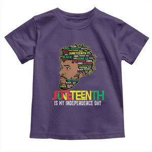 Juneteenth 1865 King Toddler T Shirt June 19th Black Freedom African American History TS01 Purple Print Your Wear