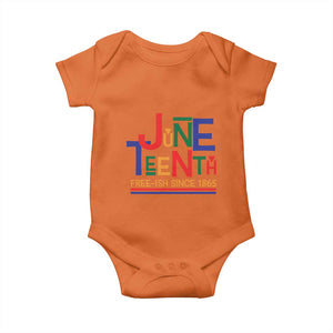 Free Ish Baby Onesie Juneteenth Celebration Since 1865 Retro TS01 Orange Print Your Wear