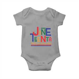 Free Ish Baby Onesie Juneteenth Celebration Since 1865 Retro TS01 Sport Gray Print Your Wear