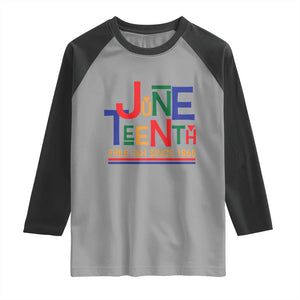 Free Ish Raglan Shirt Juneteenth Celebration Since 1865 Retro TS01 Sport Gray Black Print Your Wear