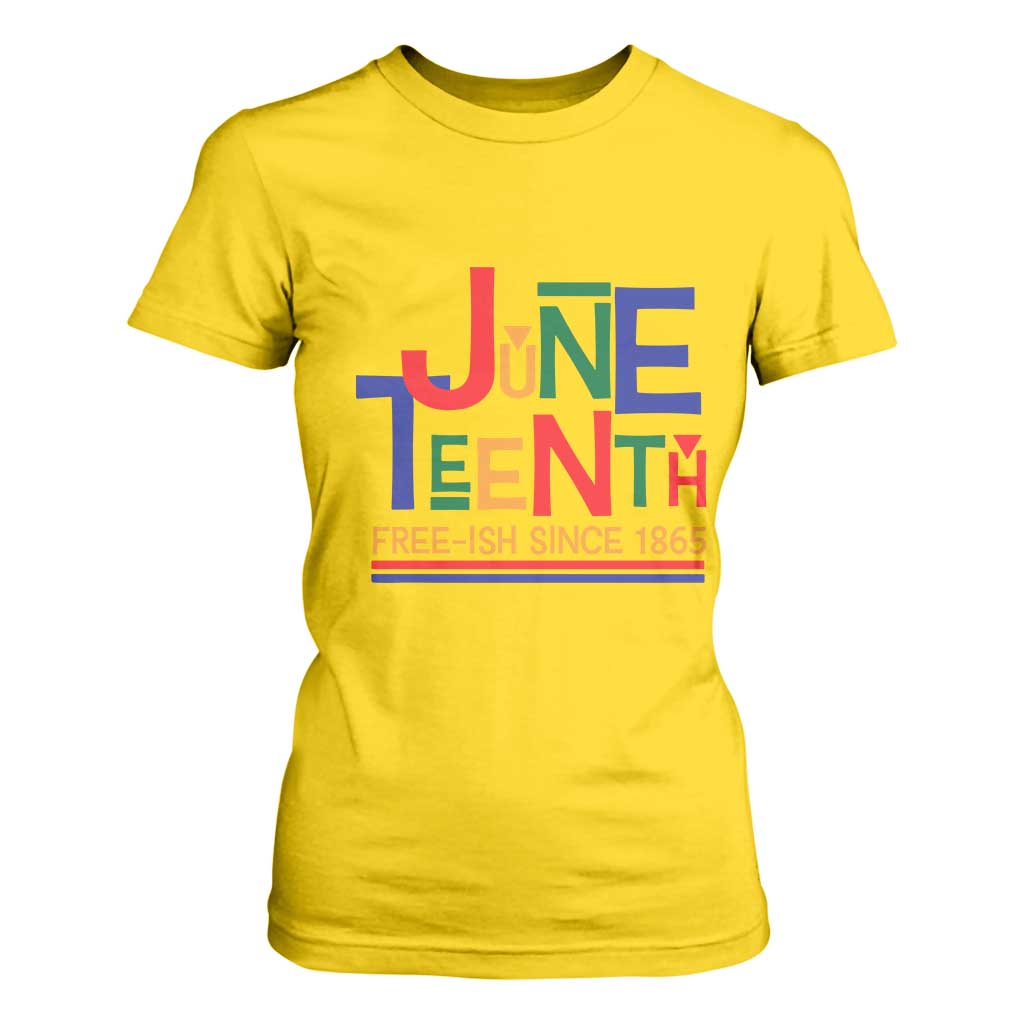 Free Ish T Shirt For Women Juneteenth Celebration Since 1865 Retro TS01 Daisy Print Your Wear