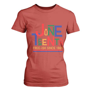 Free Ish T Shirt For Women Juneteenth Celebration Since 1865 Retro TS01 Red Print Your Wear