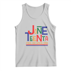 Free Ish Tank Top Juneteenth Celebration Since 1865 Retro TS01 Ash Print Your Wear