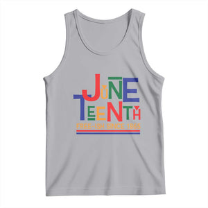Free Ish Tank Top Juneteenth Celebration Since 1865 Retro TS01 Athletic Heather Print Your Wear