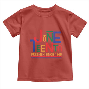 Free Ish Toddler T Shirt Juneteenth Celebration Since 1865 Retro TS01 Red Print Your Wear