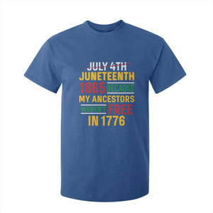 Juneteenth 1865 T Shirt For Kid Not July 4th Because My Ancestors Weren't Free in 1776 TS01 Royal Blue Print Your Wear