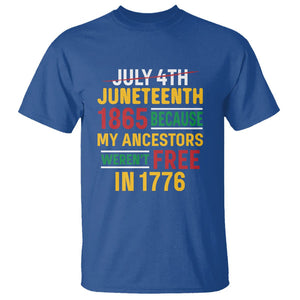 July 4th Juneteenth T Shirt July 4th Juneteenth - My Ancestors Weren't Free TS01 Royal Blue Printyourwear