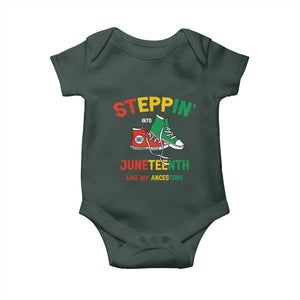 Stepping into Juneteenth 1865 Baby Onesie Like My Ancestors Sneakers TS01 Print Your Wear