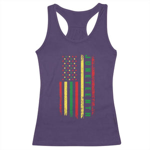 Juneteenth American Flag Racerback Tank Top Melanin Black Pride Pan African 1865 TS01 Purple Print Your Wear