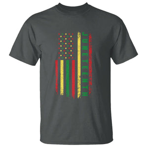 Happy Juneteenth Flag T Shirt Melanin Black Pride Pan African 1865 TS01 Dark Heather Printyourwear