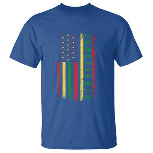 Happy Juneteenth Flag T Shirt Melanin Black Pride Pan African 1865 TS01 Royal Blue Printyourwear
