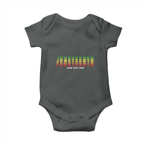 Juneteenth Is My Independence Day Baby Onesie TS01 Dark Heather Print Your Wear