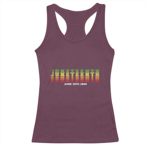 Juneteenth Is My Independence Day Racerback Tank Top TS01 Maroon Print Your Wear