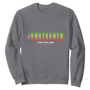Happy Juneteenth Is My Independence Day Sweatshirt TS01 Charcoal Printyourwear