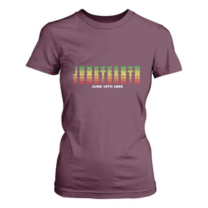 Juneteenth Is My Independence Day T Shirt For Women TS01 Maroon Print Your Wear