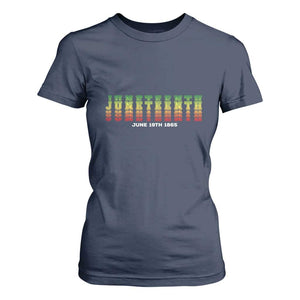 Juneteenth Is My Independence Day T Shirt For Women TS01 Navy Print Your Wear