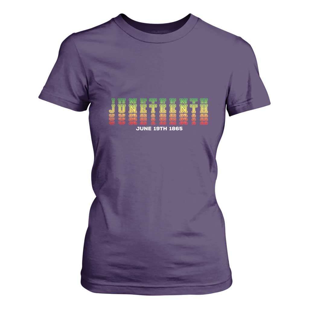Juneteenth Is My Independence Day T Shirt For Women TS01 Purple Print Your Wear