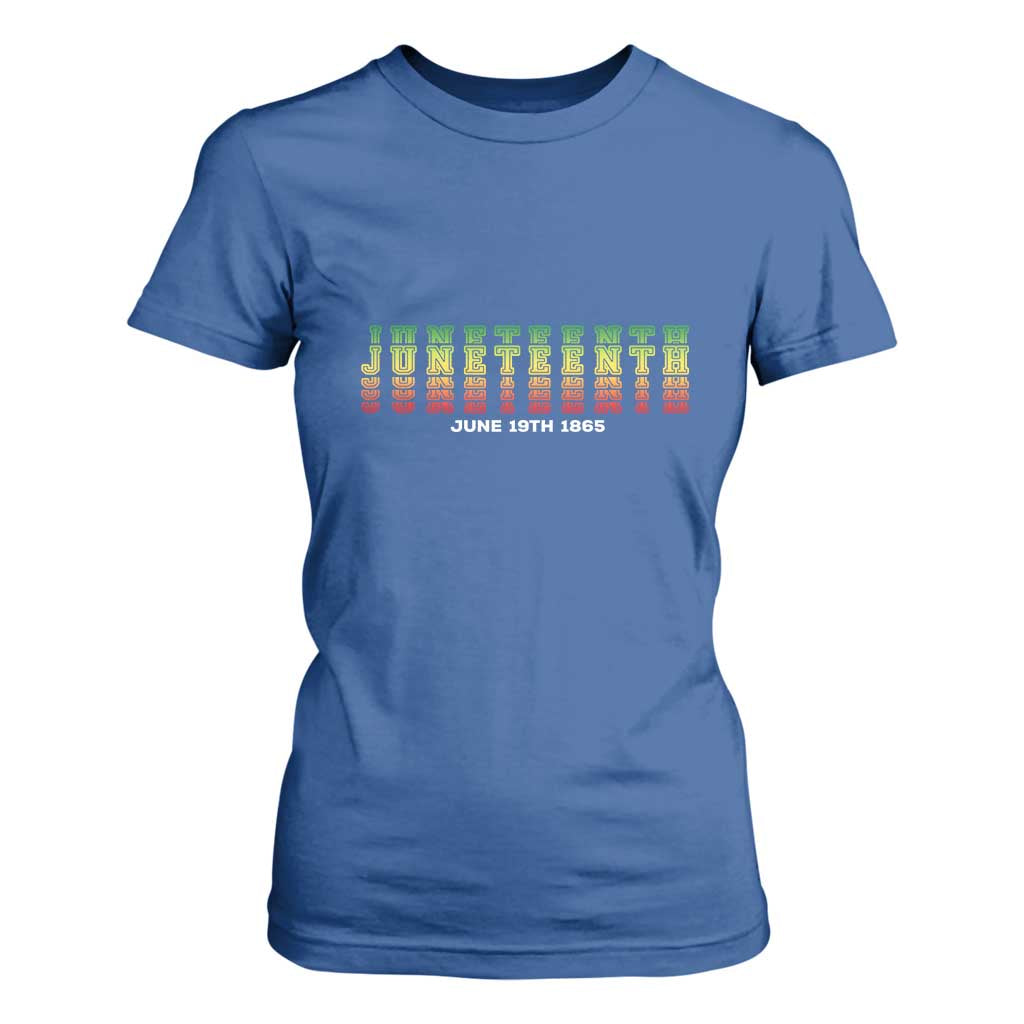 Juneteenth Is My Independence Day T Shirt For Women TS01 Royal Blue Print Your Wear