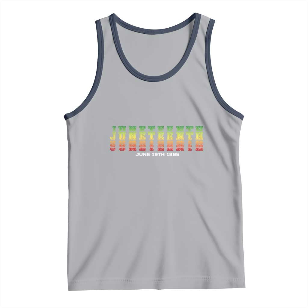 Juneteenth Is My Independence Day Tank Top TS01 Athletic Heather Navy Print Your Wear
