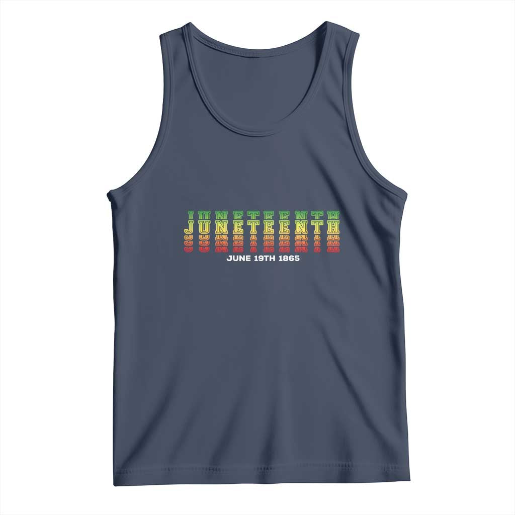 Juneteenth Is My Independence Day Tank Top TS01 Navy Print Your Wear