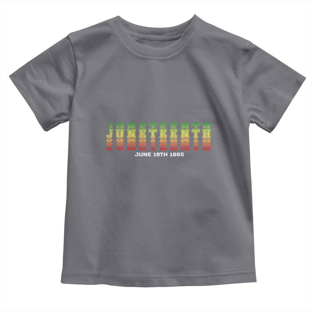 Juneteenth Is My Independence Day Toddler T Shirt TS01 Charcoal Print Your Wear